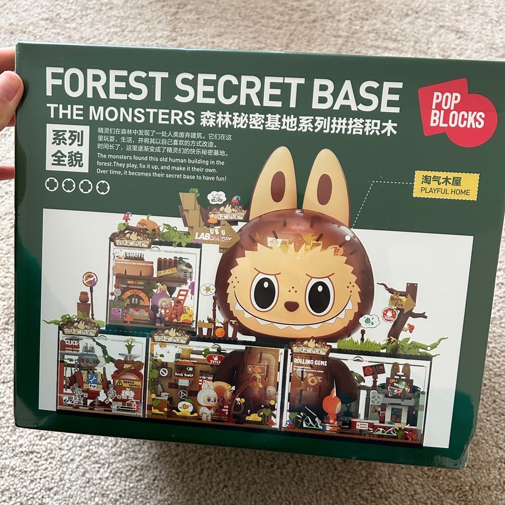 Pop Blocks Forest Secret Base Playset